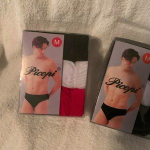 PICOPI MEN'S 3 PACK LOW RISE BOXER BRIEFS PLUS GREENLAYER TEE SHIRT